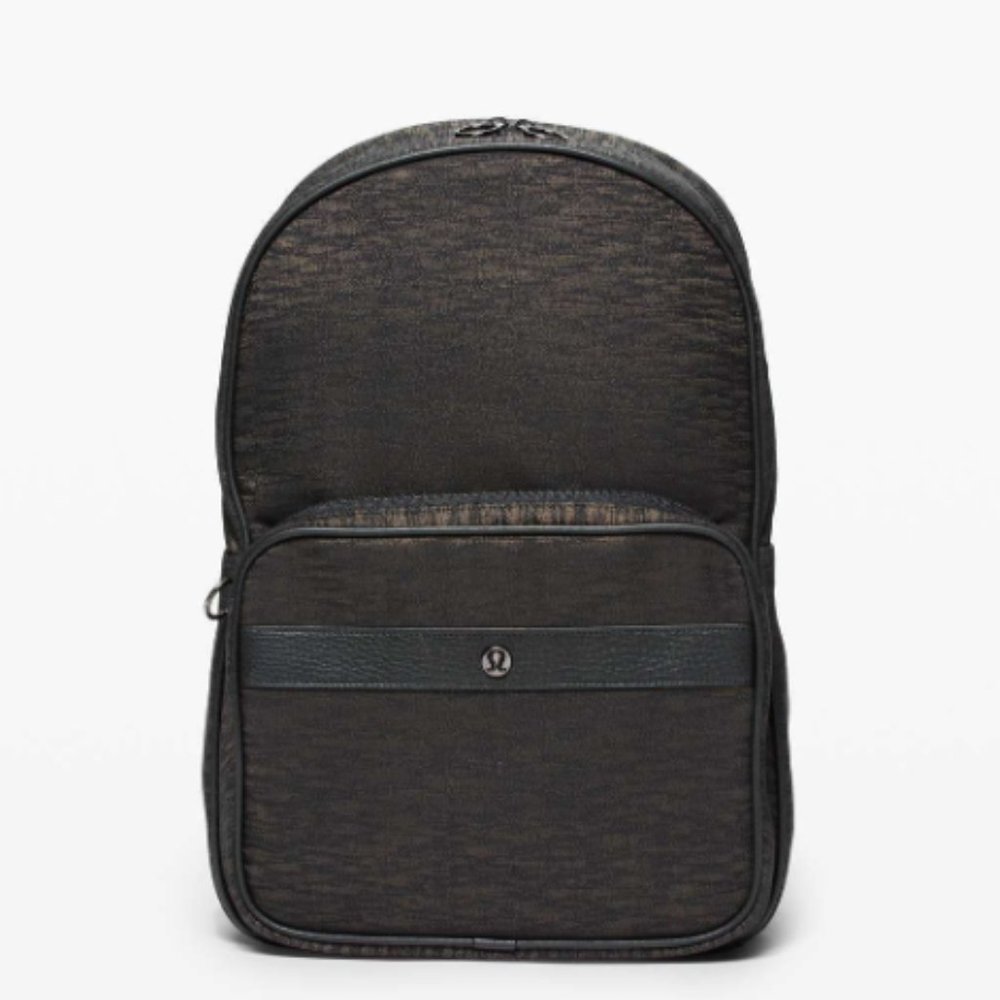 Now And Always Backpack 18L, Black with Orange Interior, Lululemon